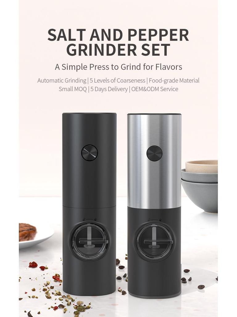 Gravity-Sensing Electric Pepper & Salt Grinder for Household Use