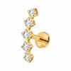 Crystal Ear Climber Lip Nose Piercing Flat Back Earrings Ear Cartilage Nail  Nose Piercing