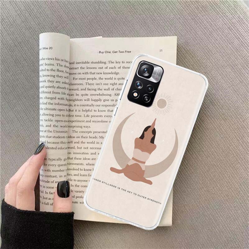 Hot Sell Yoga Namaste Phone Case For Redmi Note 13 12 Pro Plus 14 15 Pro 5G 11 11T 11E 11S 10 Pro 10S 9 9S Cover Cell Clear TPU