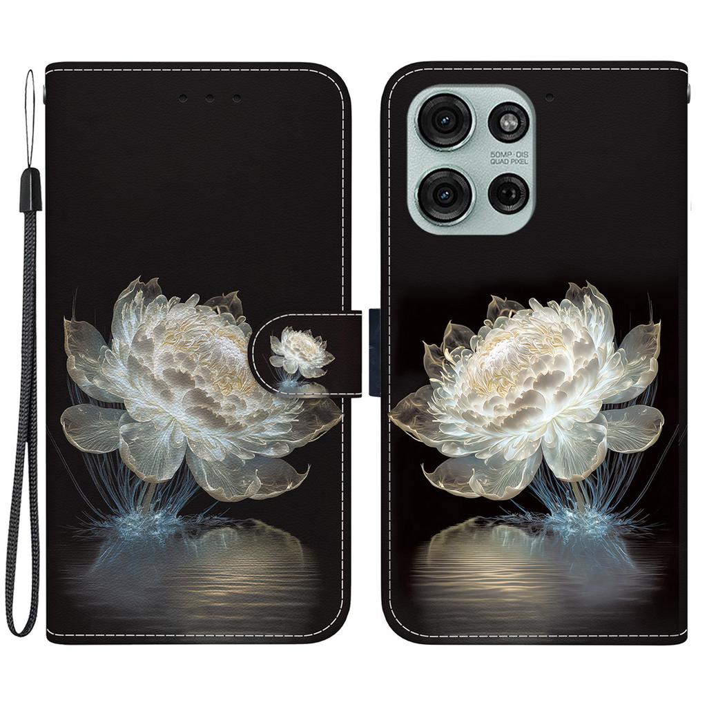 For Motorola Moto G75 5G Wallet Phone Case Anti-Drop Leather Flip Cover Pattern Printing