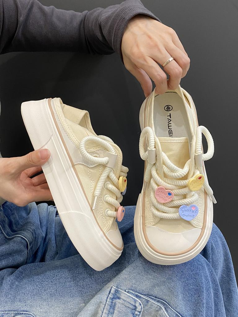 Парусиновые туфли для детей, универсальные, нишевые, лето 2025, новые, на толстой подошве, уродливые, милые, с большой головой, для отдыха, спорта, популярные, для сноуборда