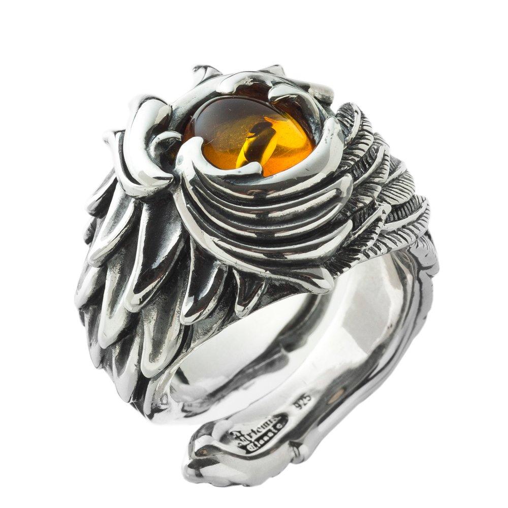 Artemis Classic Phoenix Wide Ring Silver Brand Silver 925 Sterling Silver (ac-acr0260) - Men's Accessories, Jewelry, Ring,