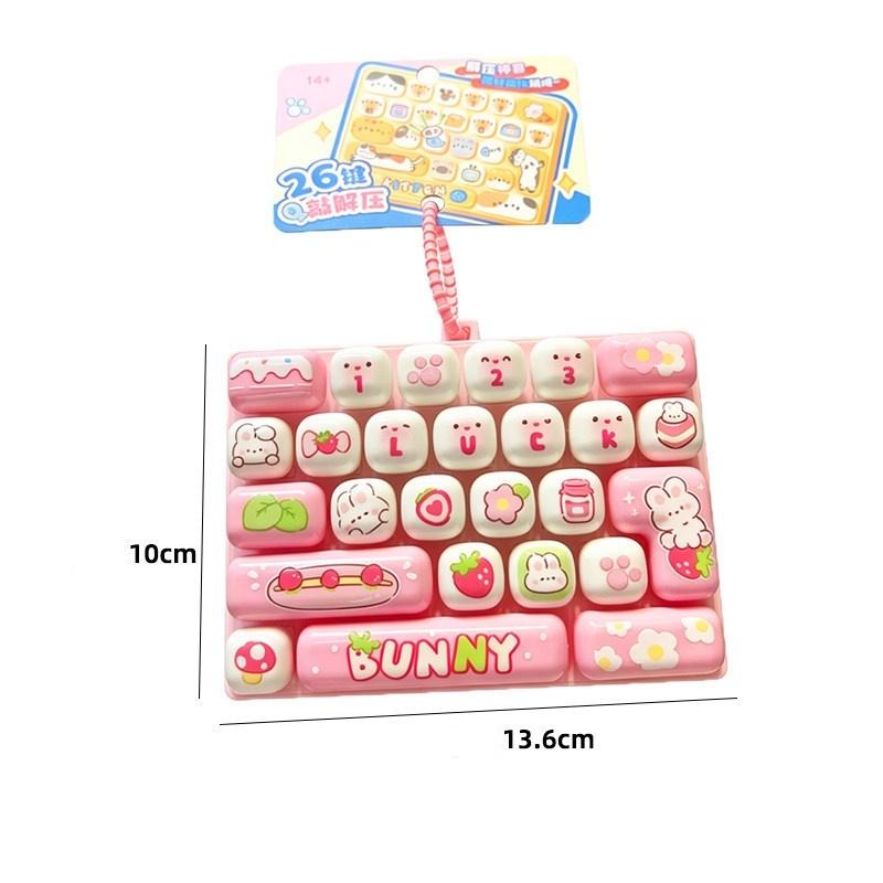 New Arrival 26 Key Cute Stress Relief Keyboard Creative Mechanical Fidget Tool for All Occasion Relaxation Use