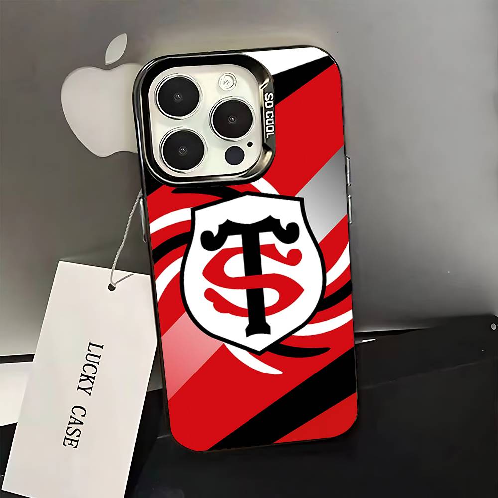 Чехол для телефона Stade-Toulousain для iPhone 16,15,14,13,12,11,Pro,XS,Max,Plus,Mini,SE Черный Матовый Конфетный Ударопрочный Чехол