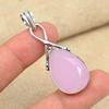 Розовый халцедон Драгоценный камень Твердый стерлинговый серебристый стерлинговый серебристый стерлинговый серебристый 925 Изысканная модная подвеска Ювелирные изделия