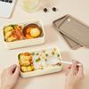 WORTHBUY Portable Divided Plastic Bento Lunch Box With Lid Microwave Heatable Stackable Sealed Lunch Contianer For Students Kids
