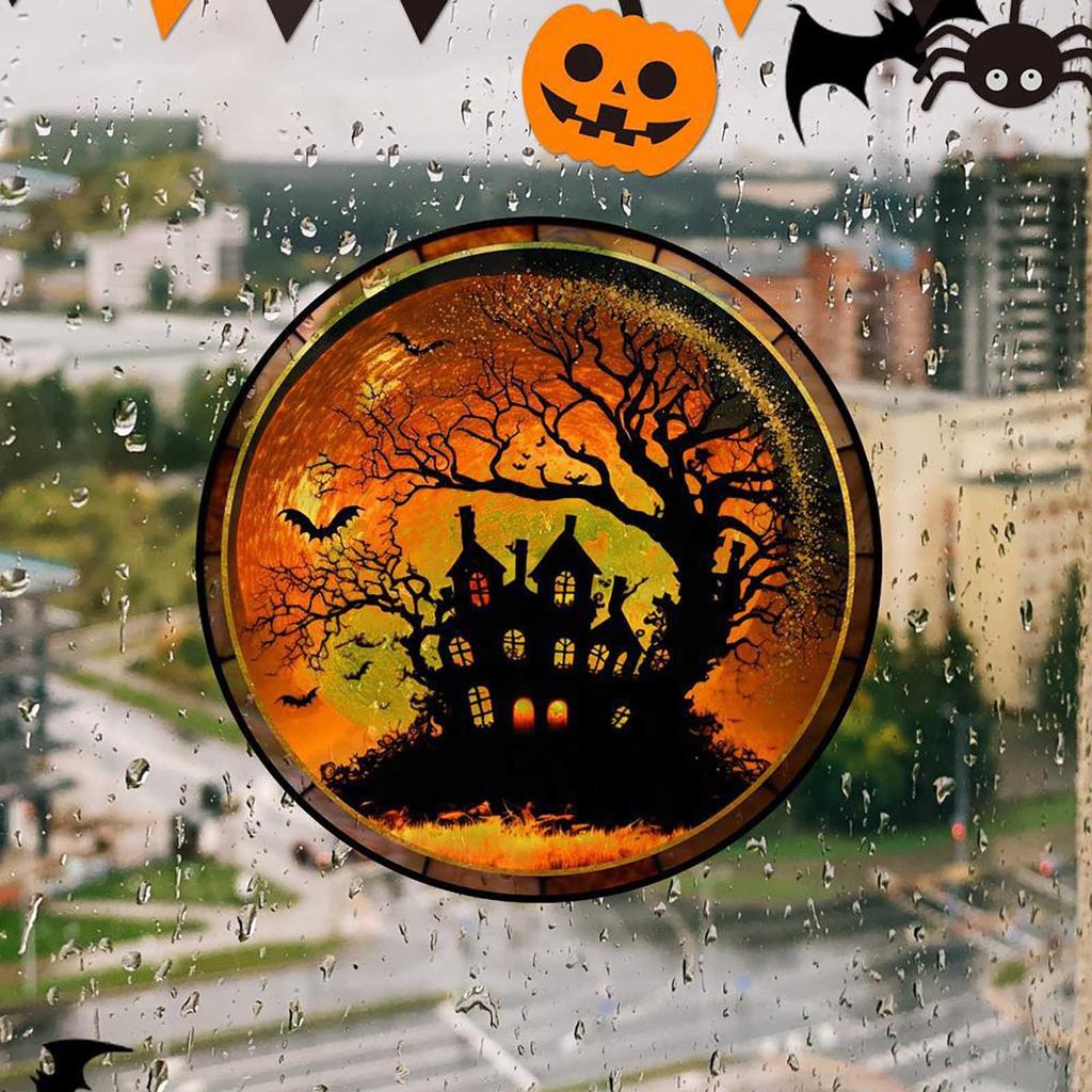 Halloween Decorations Halloween Glass Window Sticker Electrostatic PVC Wall Stickers Decoration