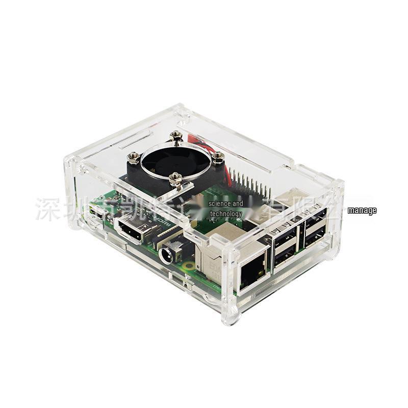 Акриловый корпус для Raspberry Pi 3 с вентилятором и набором из 3 алюминиевых радиаторов