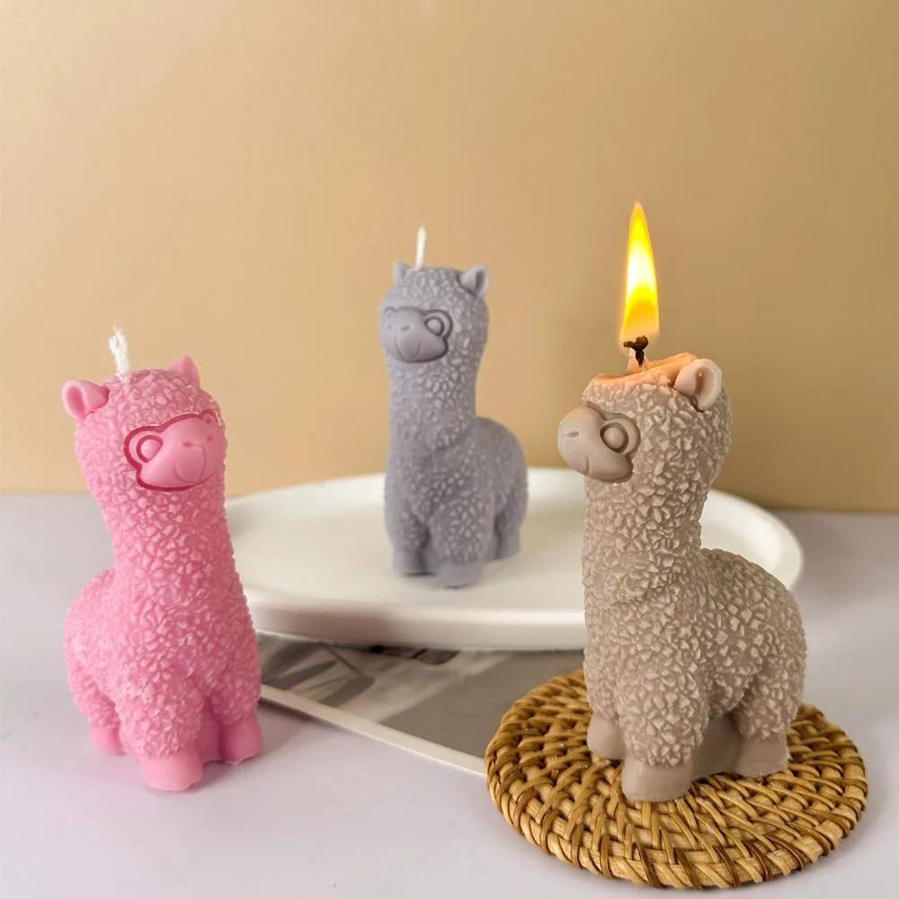 3D альпаки, силиконовая форма для свечей, сделай сам, милые животные, ароматические свечи, мыло, ремесло, изготовление подарков, формы для гипса из смолы, товары для домашнего декора