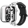 Ремешок-чехол 2в1 для Apple Watch 46 мм 44 мм 41 мм 41 мм 40 мм 38 мм 42 мм Чехол со стеклом для часов+Силиконовый браслет iwatch Series 11 10 9 8 7 6 5 4 SE3
