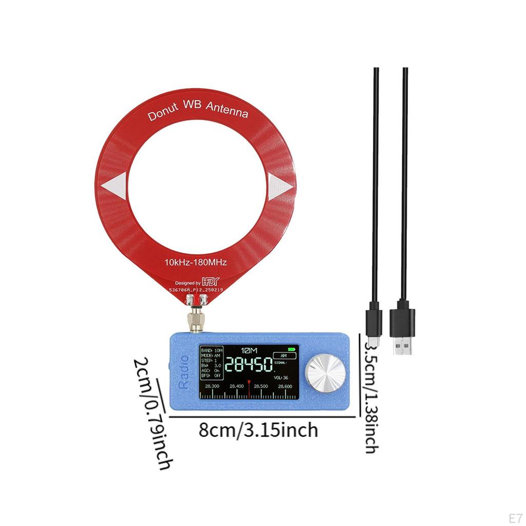 SI4732 Мини-радиоприемник с цветным дисплеем и 1,9-дюймовым экраном, перезаряжаемый AM-приемник для карманных радиостанций