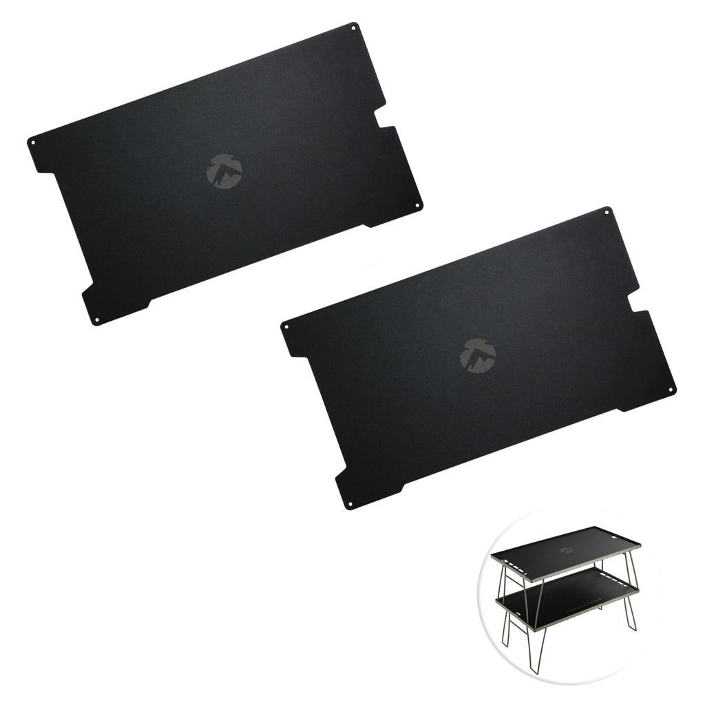 Camping Moon Ground Rack Field Rack Aluminum Top Plate Set of 2 Black Black Gear T-2308-BK-2P