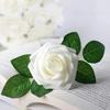 5-50Pcs Artificial Roses Flowers Foam Fake Rose Heads With Stems For DIY Wedding Bouquets Home Party Tables Decorations Supplies
