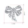 Clear Rhinestone Bow Style Brooches Pin Elegant Accessory for Women Wedding Party Decoraion Jewelry Brooch