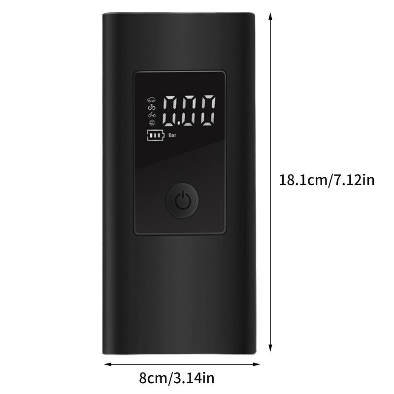 Электрический автомобильный насос для шин, беспроводной насос для шин мотоцикла, большая емкость аккумулятора, цифровой дисплей, зарядка через USB, надувной насос для бассейна