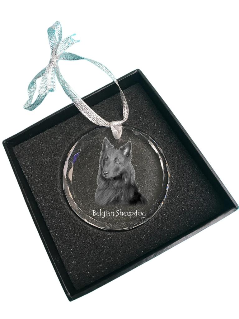 Tervueren Belgian Shepherd Dog – Crystal bauble with a photo, dog photo in crystal | Art-Dog