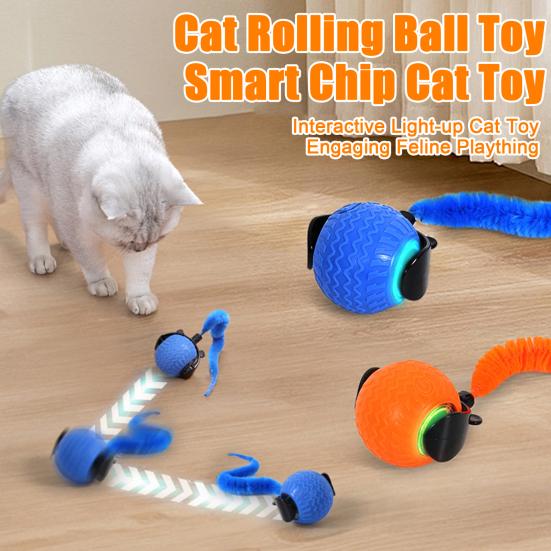 Интерактивная игрушка для кошек, катящийся мяч, активируемый сенсорным движением, с 3