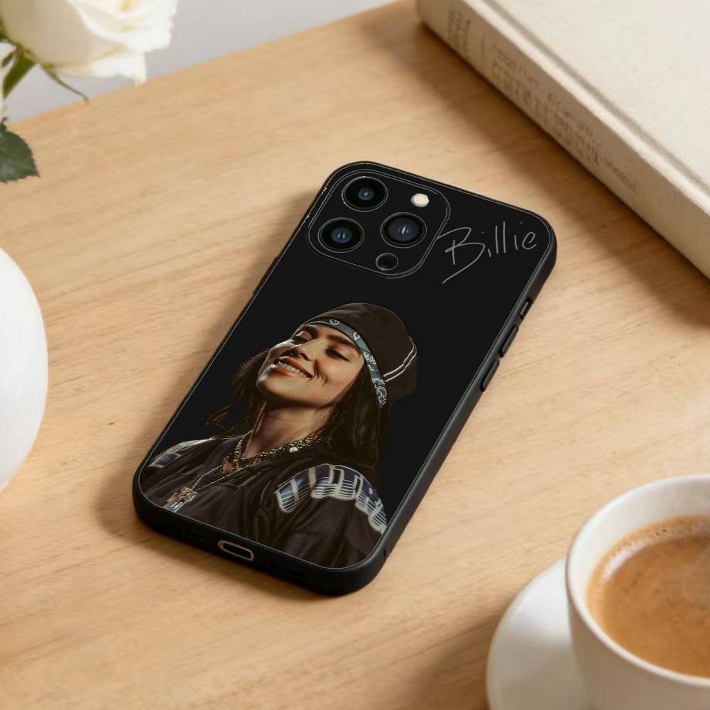 Чехол для телефона W-Singer Билли Айлиш для iPhone 17 16 15 14 13 12 Max Plus Силиконовый Черный Чехол