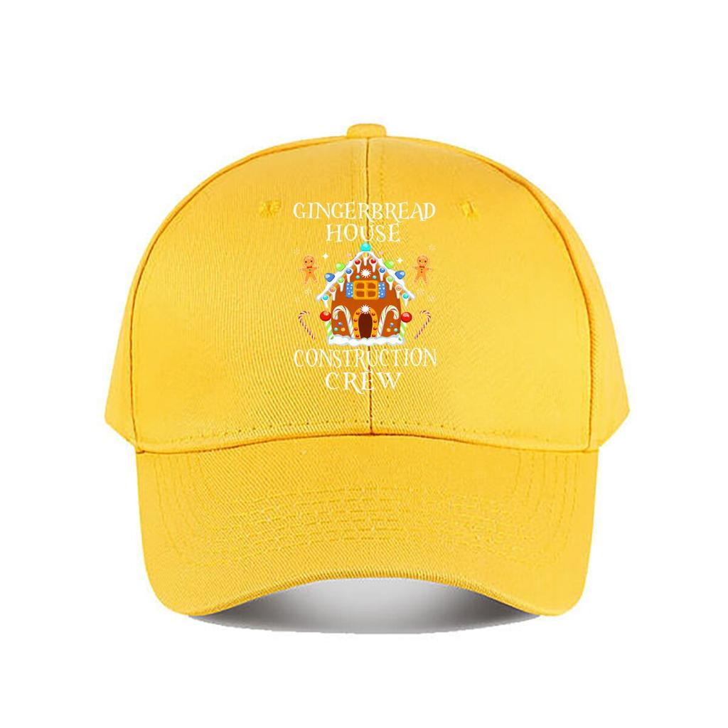 Gingerbread House Construction Crew Christmas Decor Baseball Cap Fashion Unisex Sunhat Womens Outdoor Sports