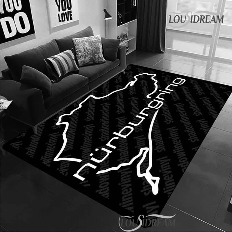 Nurburgring F1 International Track Carpet for Living Room Bedroom Area Rug Decor Kitchen Unslip Floor Mat Alfombra Birthday Gift