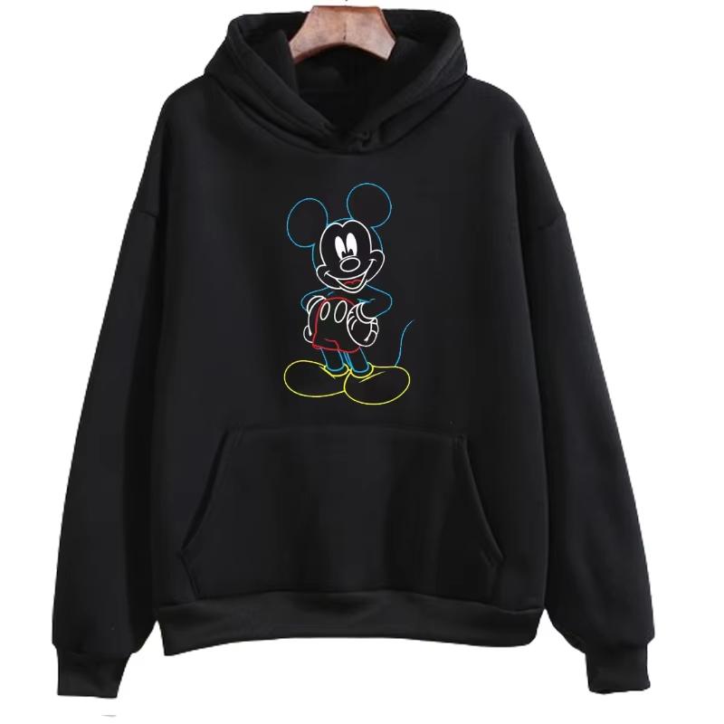 Minnie Mouse Print Hoodie Kawaiii Men's and Women's Disney Sweatshirt Autumn Fashion Comfortable Casual O-neck Streetwear Jumper