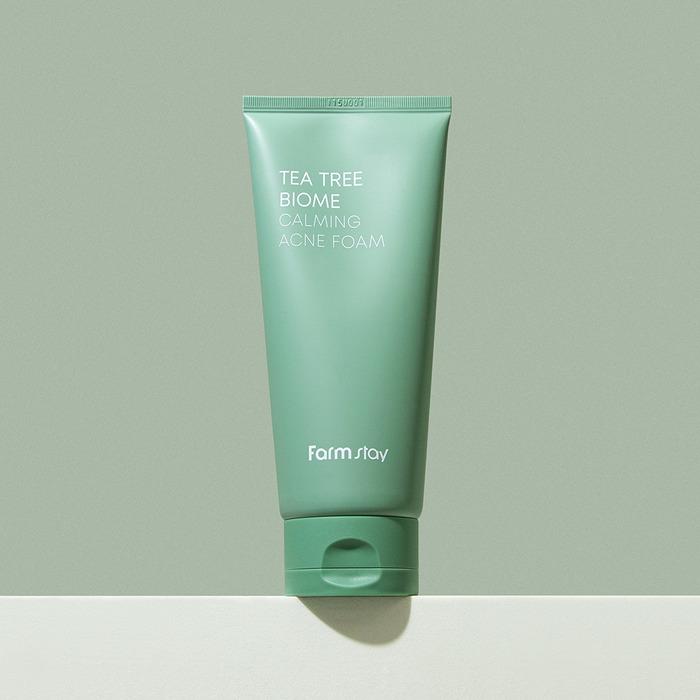 Успокаивающая пенка для умывания от прыщей Farm Stay Tea Tree Biom 180 мл