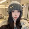 Wool Hat Women's Autumn and Winter Versatile Big Head Circumference Wool Knitted Hat Shows a Small Face Loose Thickened Warm Ear Protection Cold Hat