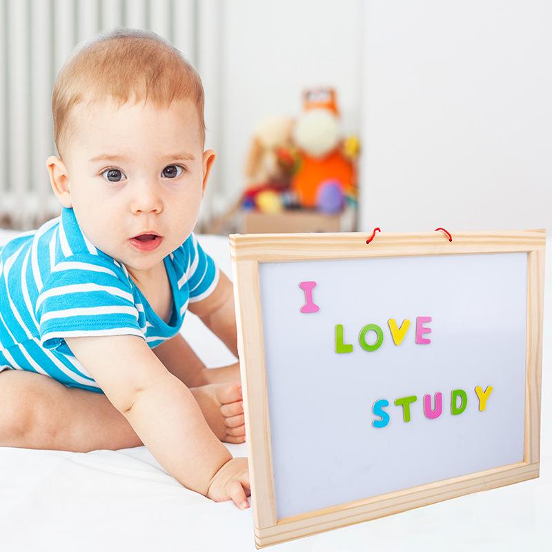 Деревянная магнитная образовательная доска с красочными буквами и цифрами для детей