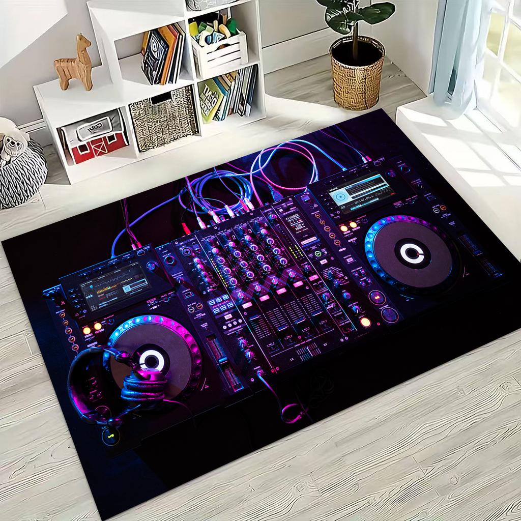 Виниловая пластинка Музыка DJ Экран Лента Ковер Коврик для Гостиной Дивана Спальни Дома Придверный Коврик Декор, Большой Детская Игра Нескользящий Напольный Коврик