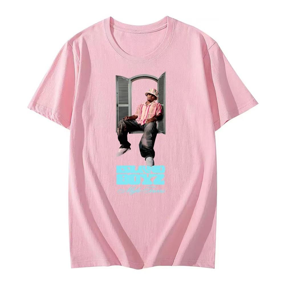 Графические футболки рэпера Myke Towers ISLAND BOYz Мужская и женская мода Хип-хоп футболка Комфортные хлопковые топы Осенне-зимнее нижнее белье