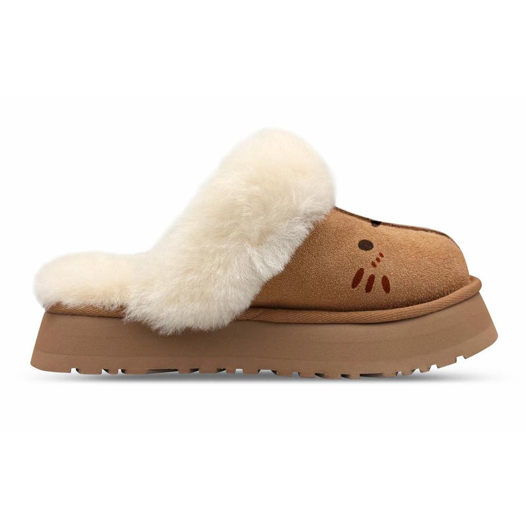 UGG Женские нескользящие закрытые тапочки из ЭВА, цвет каштаново-коричневый 1122550-CHE(Team47-BOX)