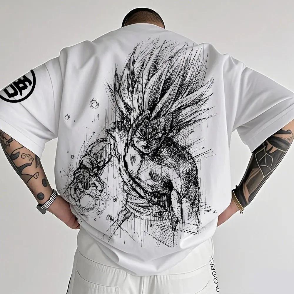 2026 Dragon Ball Summer Mens TShirt Japanese Anime Son Goku Autumn Y2K Harajuku Boy Childrens ParentChild Trend Cotton