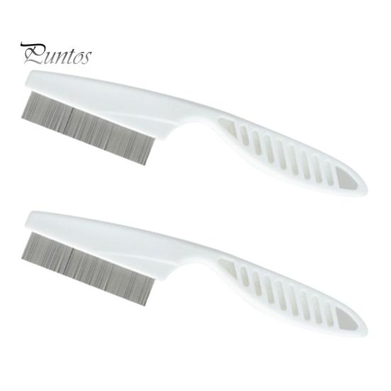 2 шт. расческа для удаления пятен от блох для домашних животных, расческа из нержавеющей стали с мелкими зубьями, щетка для ухода за домашними животными, массажная расческа для домашних животных, собаки, щенки