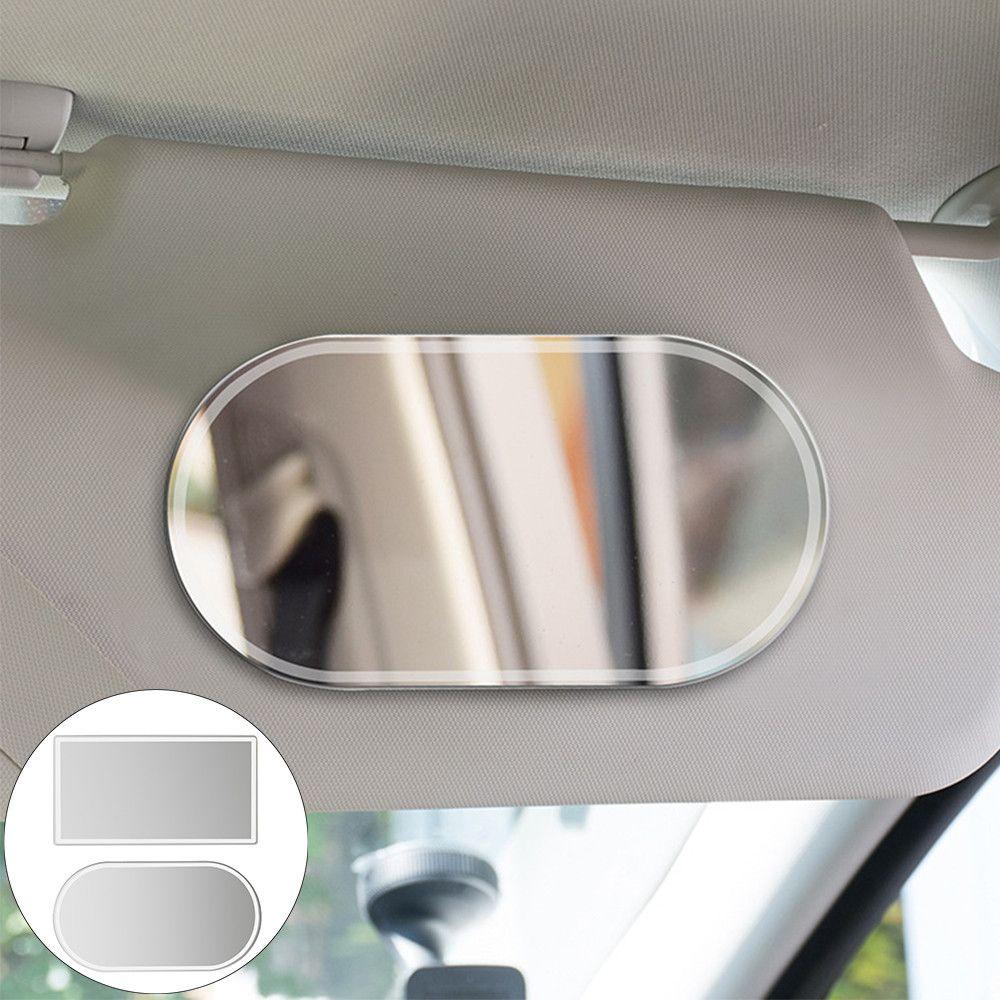 Shatterproof Stainless Steel HD Auto Visor Car Makeup Mirror Car Interior Cosmetic Mirrors
