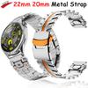 Ремешок из нержавеющей стали 22 мм 20 мм для Huawei Watch GT4 5 46 мм/GT5 Pro GT3 GT2 Металлический браслет для Samsung Galaxy Watch 7/6/5/4