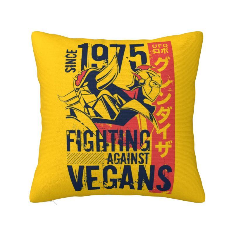 Custom Grendizer Lucca Cushion Cover 40x40cm UFO Robot Goldrake Velvet Cute Pillow Cases Decor Home