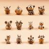 Brass Zodiac Figurines Zodiac Horse Desk Ornament Animals Statue Collectible Car Interior Desk & Home Decor Perfect Gift