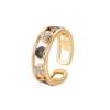 Adjustable Finger Ring Exquisite Rhinestone Ring Shiny Heart Ring  Overlay