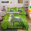 Пододеяльник с овечьей шерстью, размер King Queen, комплект постельного белья с изображением прекрасных животных из фермы для детей, подростков и взрослых, белый, козий, 2/3 шт., пододеяльник, наволочка
