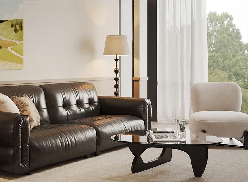 American Retro Walnut and Glass Chandelier for Living Room