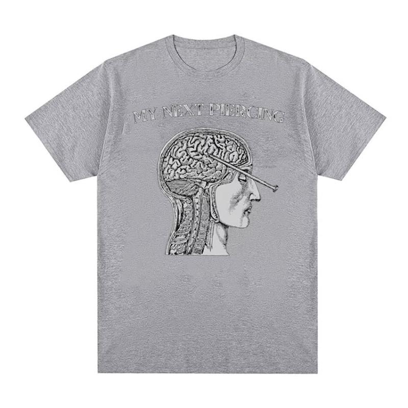 Vintage My Next Piercing Funny Meme T Shirt Unisexs ONeck High Quality Fashion Tshirts Tops Unisex  Cotton Oversized Tshirt