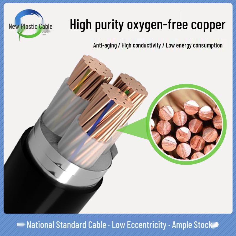 High Voltage ZC-YJV22 Copper Core Armored Flame Retardant Fire Resistant Single or Three Core Power Cable