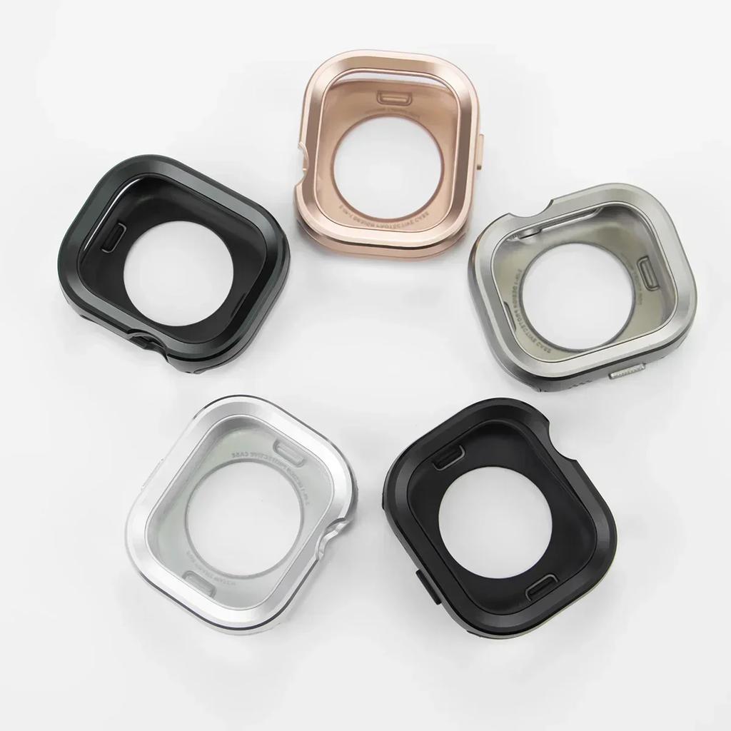 Металлический Чехол для Apple Watch Ultra Корпус 49мм 45мм 41мм 44мм 40мм Бампер Рамка Защитный Корпус для iWatch Серии SE 8 Ultra 7 6 5