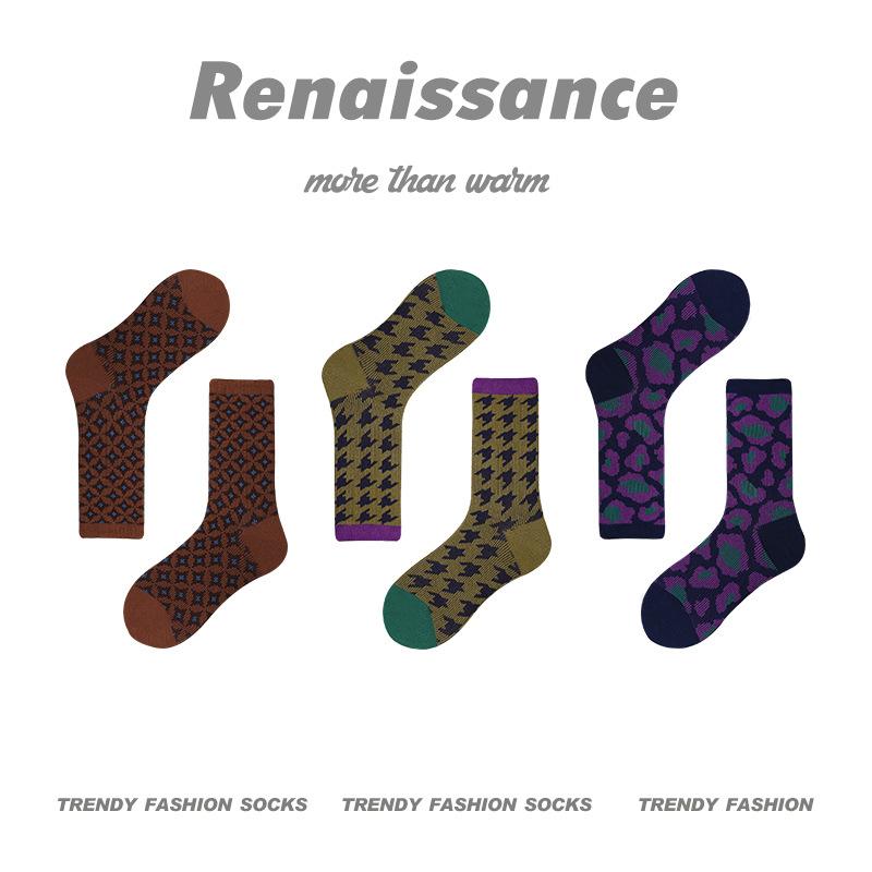 3 пары женских весенне-осенних носков-гольф в стиле ретро, новый тренд