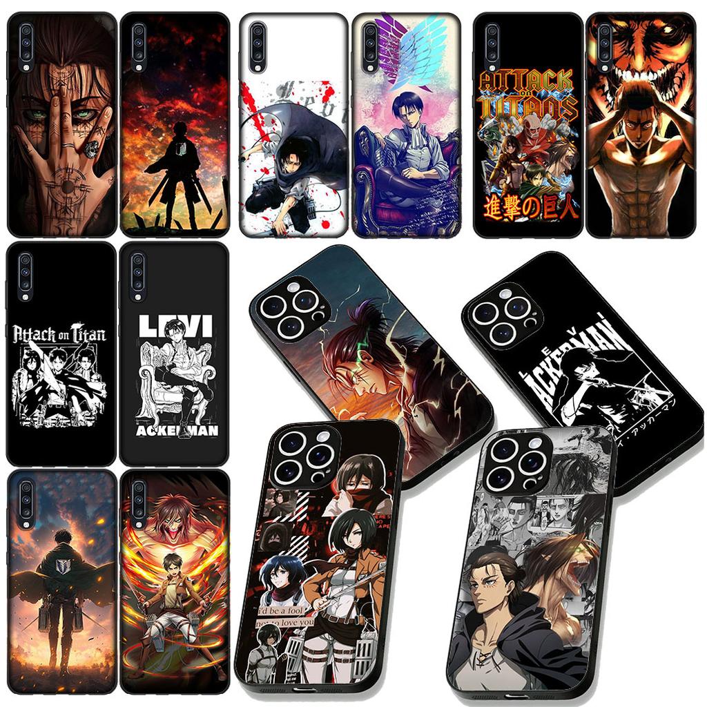 Атака Титанов Эрен Йегер Леви Чехол для Samsung Galaxy A06 A05 A14 A50 A51 A52 A12 A13 A23 A70 A07 A25 A26 A72 A56