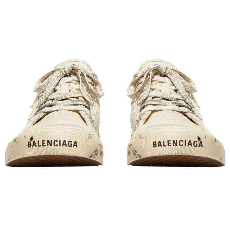 (WMNS) Кроссовки Balenciaga Paris с низкой посадкой 'Белый Хлопок с Повреждениями и Белая Резина с Граффити' Женские 688757W3RR59010