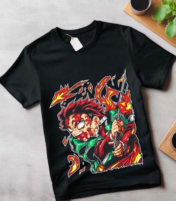 Футболка Tanjiro Demon Slayer Kimetsu No Yaiba Ужасы Аниме Футболка Nezuko Все Размеры