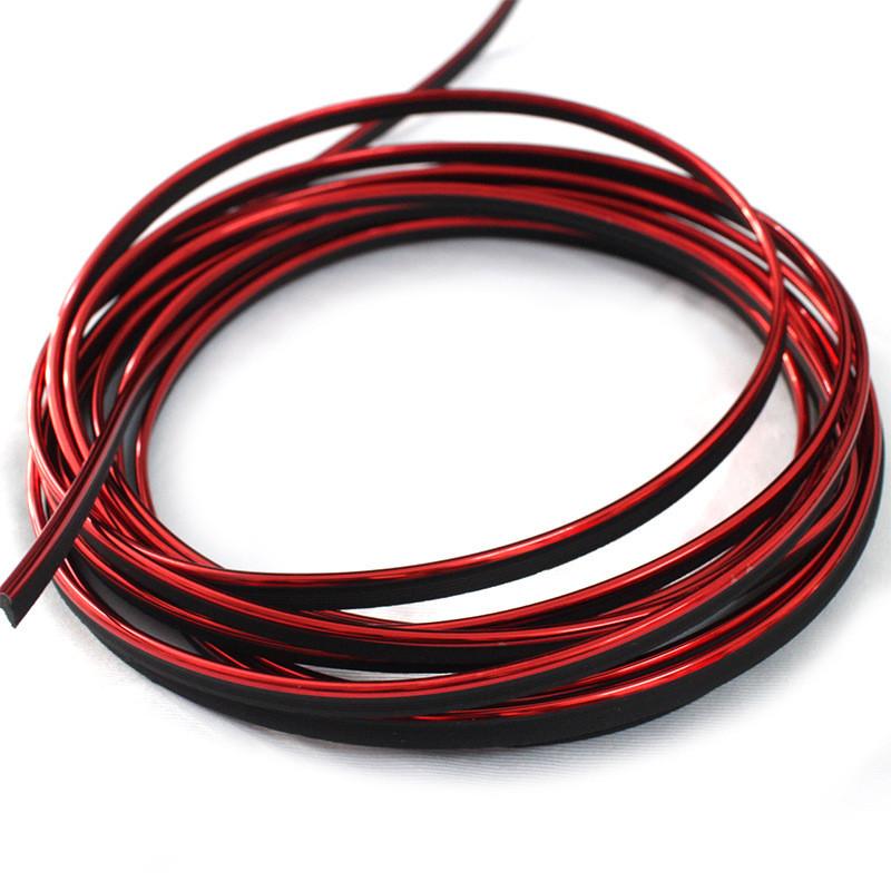 Styling Car Moulding Decorative Filler Strip Interior Exterior Set Red Meters 5