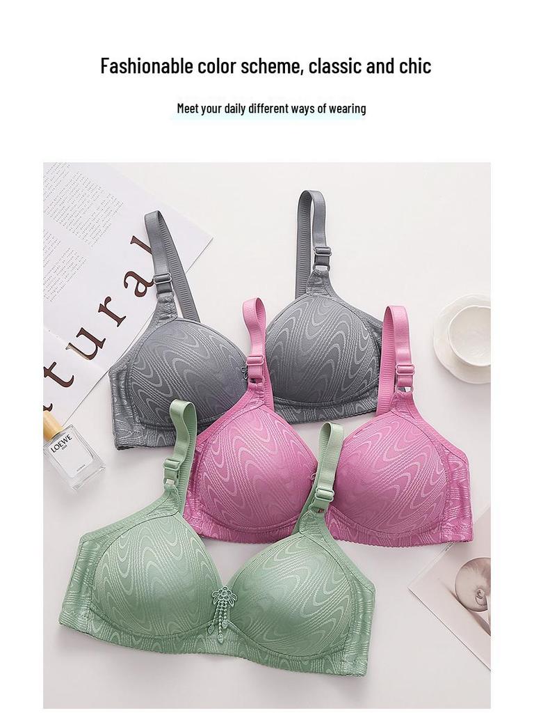 Беспроводной бюстгальтер большого размера без магнитов, предотвращающий провисание, для женщин среднего и пожилого возраста