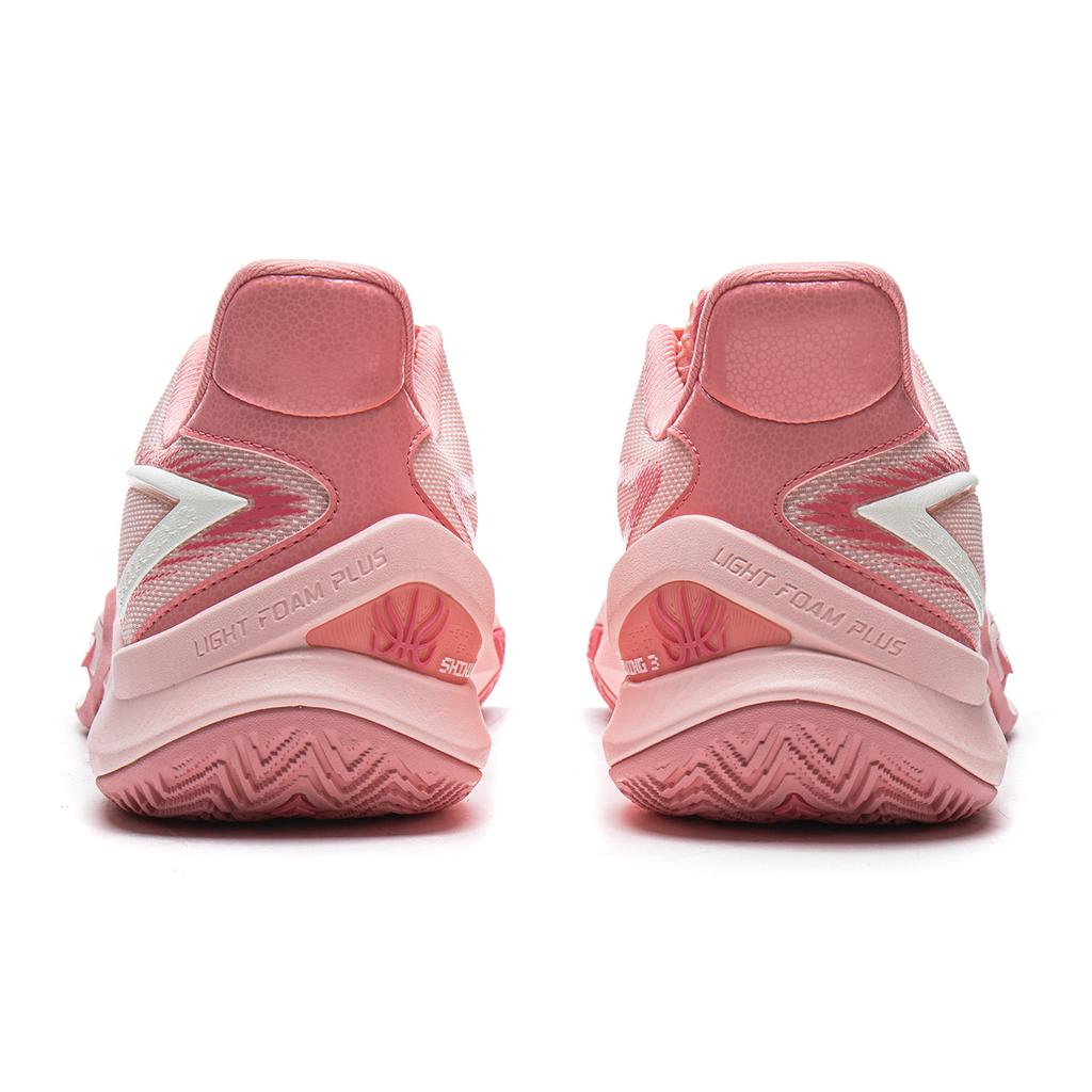 Li Ning Амортизирующие Скользкие Устойчивые к истиранию Дышащие Упругие Сцепление Низкие Баскетбольные Кроссовки Мужские Розовые ABAW007-2